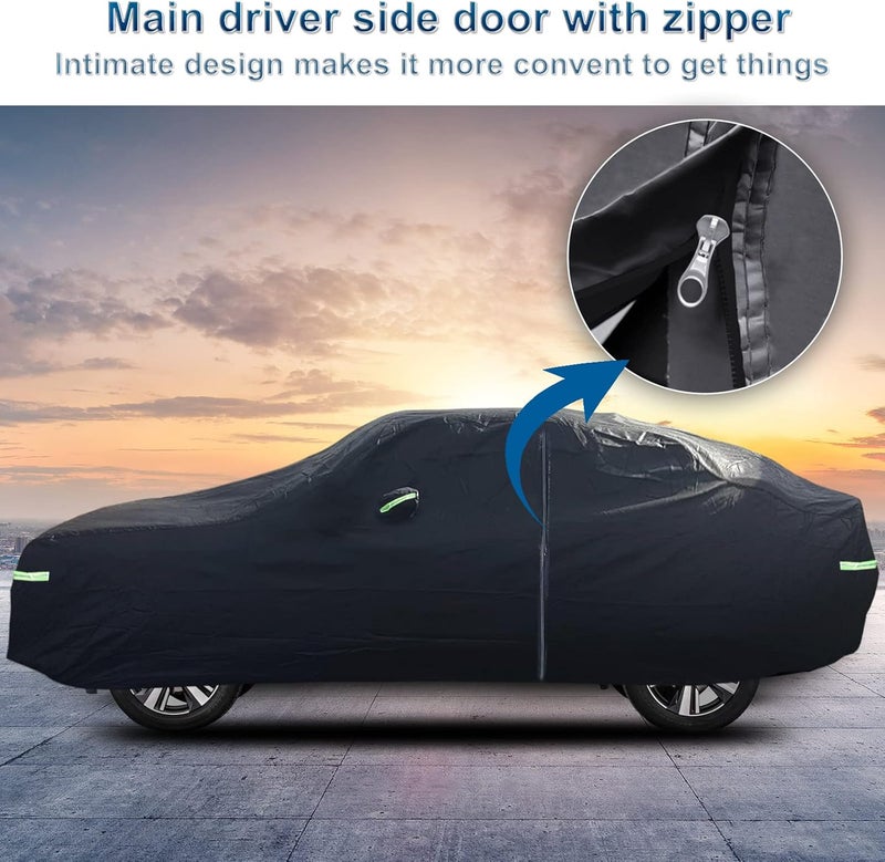 BIGACOVER SUV for Nissan Rogue Full Car Cover Waterproof All Weather, Outdoor Car Covers with Zipper and Soft Cotton Lining Windproof Heavy Duty Protection Compatible with 2008-2025 Nissan Rogue SUV - Image 4